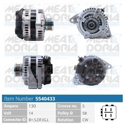 Alternatore MEAT & DORIA 5540433