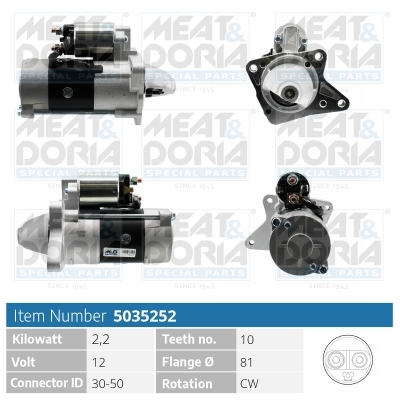 Motorino d'avviamento MEAT & DORIA 5035252