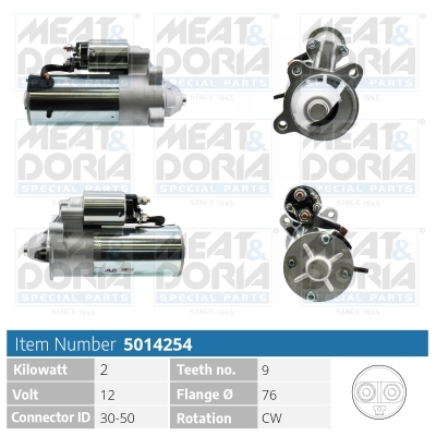 Motorino d'avviamento MEAT & DORIA 5014254