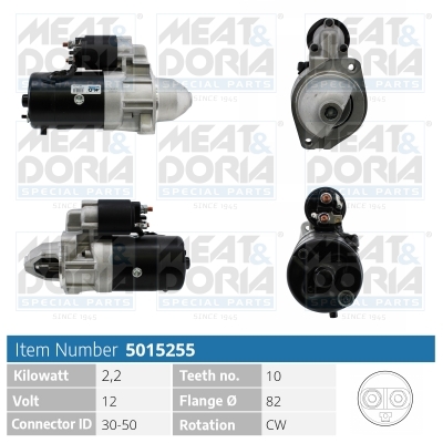 Motorino d'avviamento MEAT & DORIA 5015255