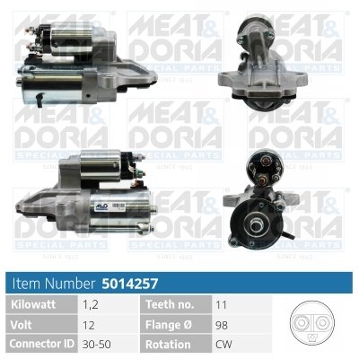 Motorino d'avviamento MEAT & DORIA 5014257