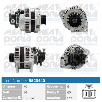 Alternatore MEAT & DORIA 5520440