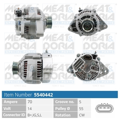 Alternatore MEAT & DORIA 5540442