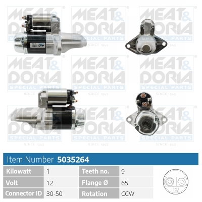 Motorino d'avviamento MEAT & DORIA 5035264
