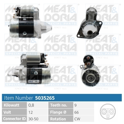 Motorino d'avviamento MEAT & DORIA 5035265