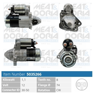 Motorino d'avviamento MEAT & DORIA 5035266