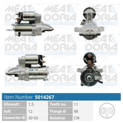 Motorino d'avviamento MEAT & DORIA 5014267