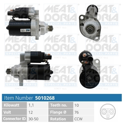 Motorino d'avviamento MEAT & DORIA 5010268