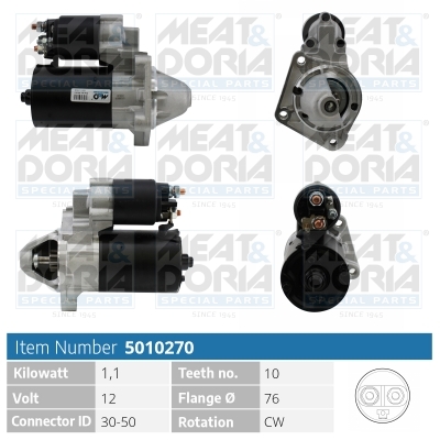 Motorino d'avviamento MEAT & DORIA 5010270