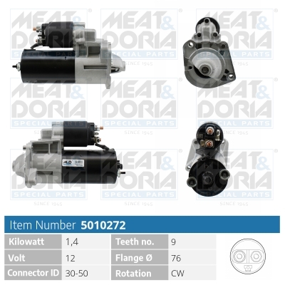 Motorino d'avviamento MEAT & DORIA 5010272