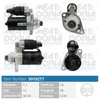 Motorino d'avviamento MEAT & DORIA 5010277