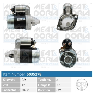 Motorino d'avviamento MEAT & DORIA 5035278