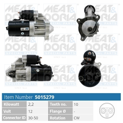 Motorino d'avviamento MEAT & DORIA 5015279