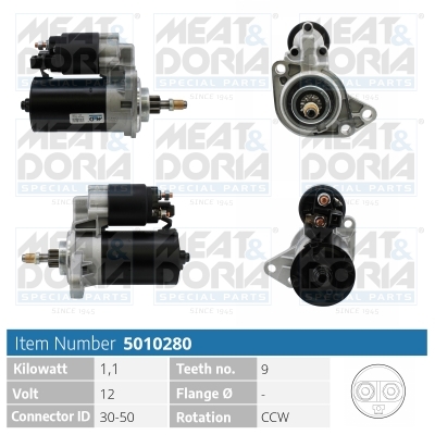 Motorino d'avviamento MEAT & DORIA 5010280