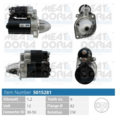 Motorino d'avviamento MEAT & DORIA 5015281