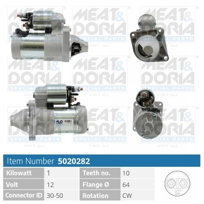 Motorino d'avviamento MEAT & DORIA 5020282