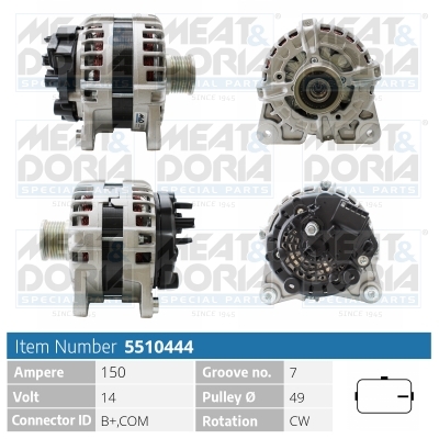 Alternatore MEAT & DORIA 5510444