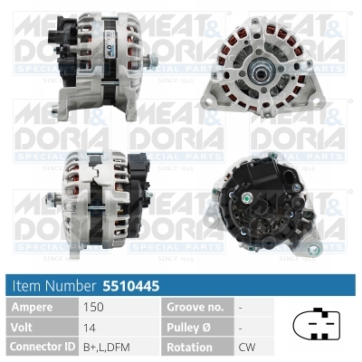 Alternatore MEAT & DORIA 5510445