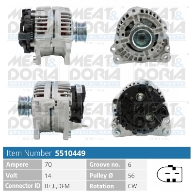 Alternatore MEAT & DORIA 5510449