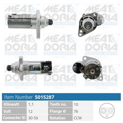 Motorino d'avviamento MEAT & DORIA 5015287