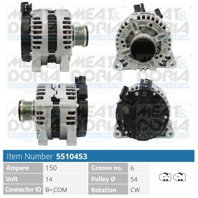 Alternatore MEAT & DORIA 5510453