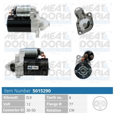 Motorino d'avviamento MEAT & DORIA 5015290