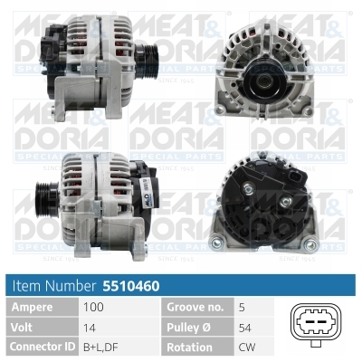 Alternatore MEAT & DORIA 5510460