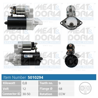 Motorino d'avviamento MEAT & DORIA 5010294