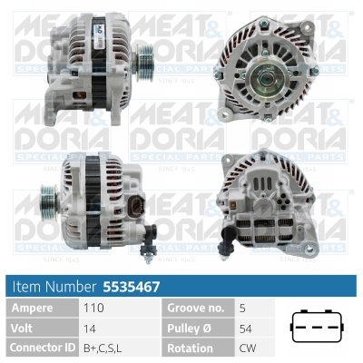 Alternatore MEAT & DORIA 5535467