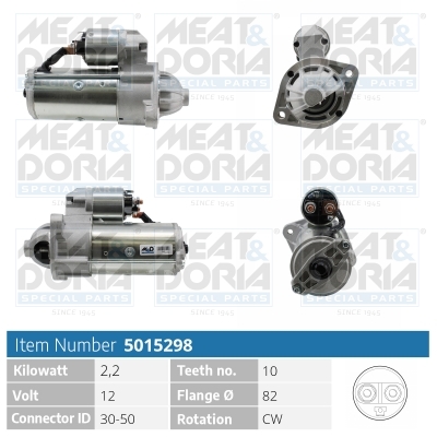 Motorino d'avviamento MEAT & DORIA 5015298