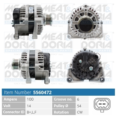 Alternatore MEAT & DORIA 5560472