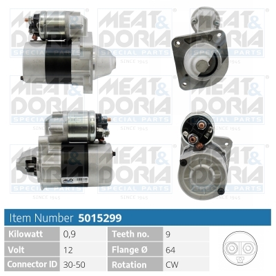 Motorino d'avviamento MEAT & DORIA 5015299