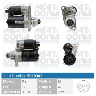 Motorino d'avviamento MEAT & DORIA 5010302