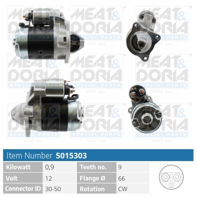 Motorino d'avviamento MEAT & DORIA 5015303