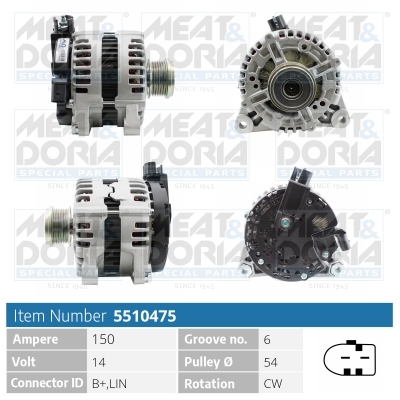 Alternatore MEAT & DORIA 5510475