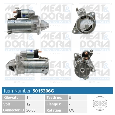 Motorino d'avviamento MEAT & DORIA 5015306G