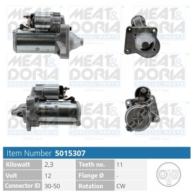 Motorino d'avviamento MEAT & DORIA 5015307
