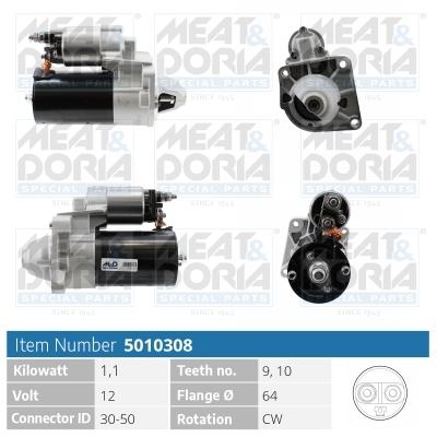 Motorino d'avviamento MEAT & DORIA 5010308
