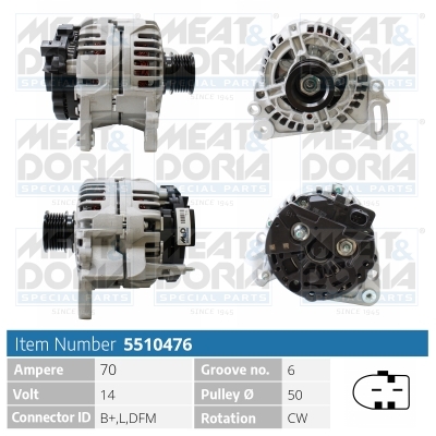 Alternatore MEAT & DORIA 5510476