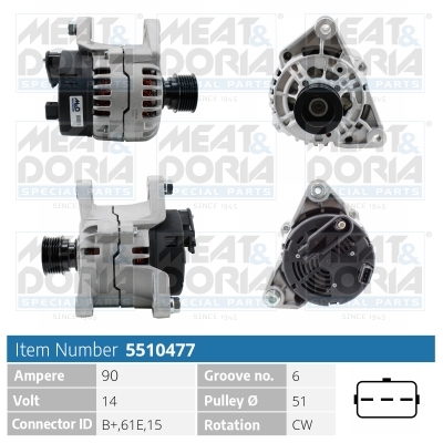 Alternatore MEAT & DORIA 5510477