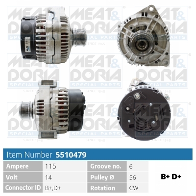 Alternatore MEAT & DORIA 5510479