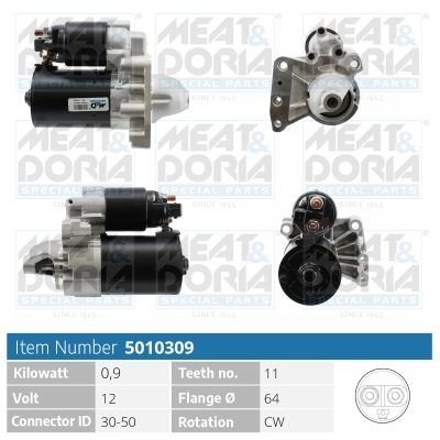 Motorino d'avviamento MEAT & DORIA 5010309