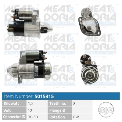 Motorino d'avviamento MEAT & DORIA 5015315