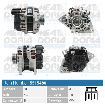 Alternatore MEAT & DORIA 5515480