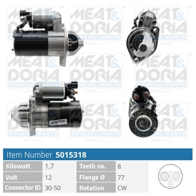 Motorino d'avviamento MEAT & DORIA 5015318