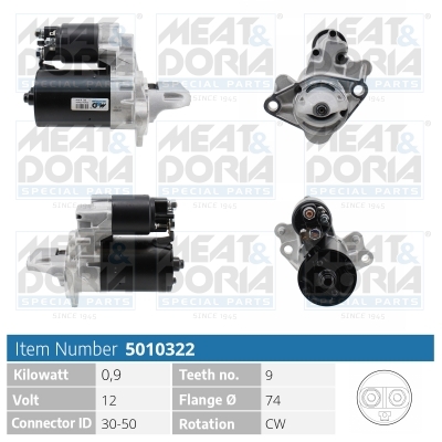 Motorino d'avviamento MEAT & DORIA 5010322