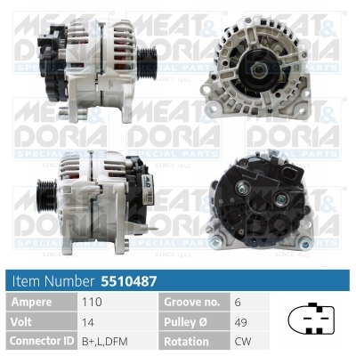 Alternatore MEAT & DORIA 5510487