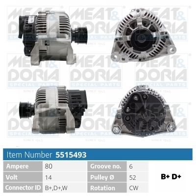 Alternatore MEAT & DORIA 5515493