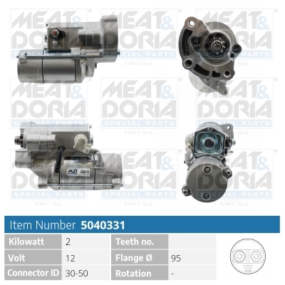 Motorino d'avviamento MEAT & DORIA 5040331