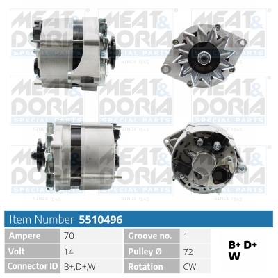 Alternatore MEAT & DORIA 5510496